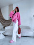 Knitted Sweater "CHOCOLATEY LOVE 7102" – Pink & Red